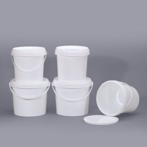 Custom 1L Food Grade Plastic Bucket for Paint Water With Lids ISO9001SGS