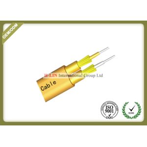 Flat Twin Duplex Indoor Fiber Optic Cable With Inner Outer Sheath For Telecommun