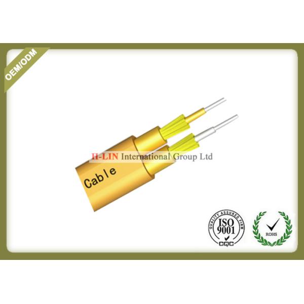 Flat Twin Duplex Indoor Fiber Optic Cable With Inner Outer Sheath For Telecommun