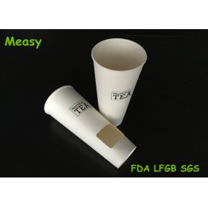 Quality Virgin Pulp Material Coffee Double Wall Paper Cups With 2 Cups Integrated 600cc for sale