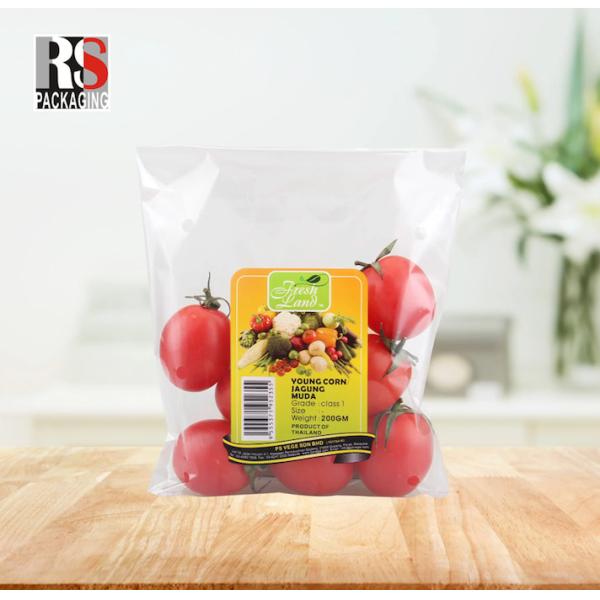 Buy OEM Anti-Foggy BOPP Clear Fresh Fruit Vegetables Food Sealed Bag Reusable Food Storage Bag Vegetable Storage Bag at wholesale prices