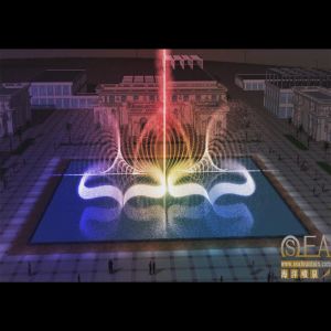 Round swing spray gushing shape water music fountain design