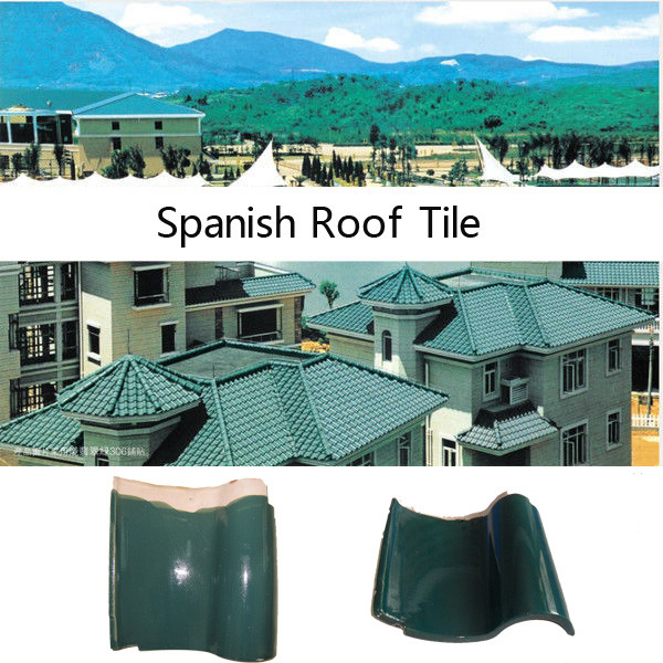 Buy Green Glazed Modern Spanish Style Terracotta Interlocking Roof Tiles at wholesale prices