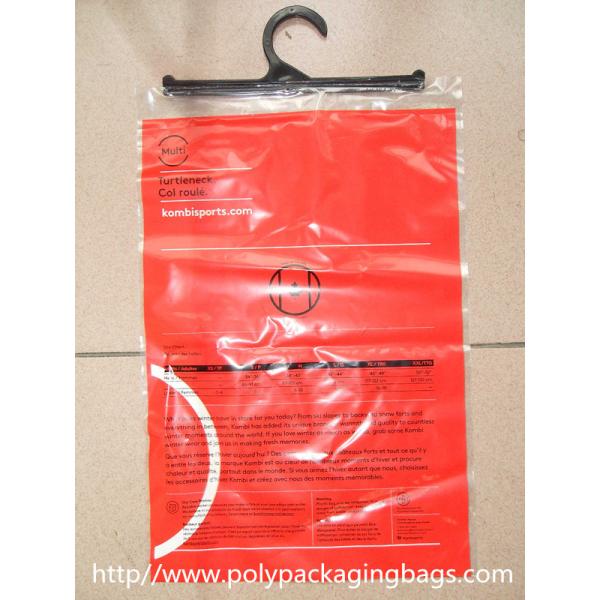 Buy Customized Plastic Hook Bags , Press Stud Garment Plastic Bag at wholesale prices
