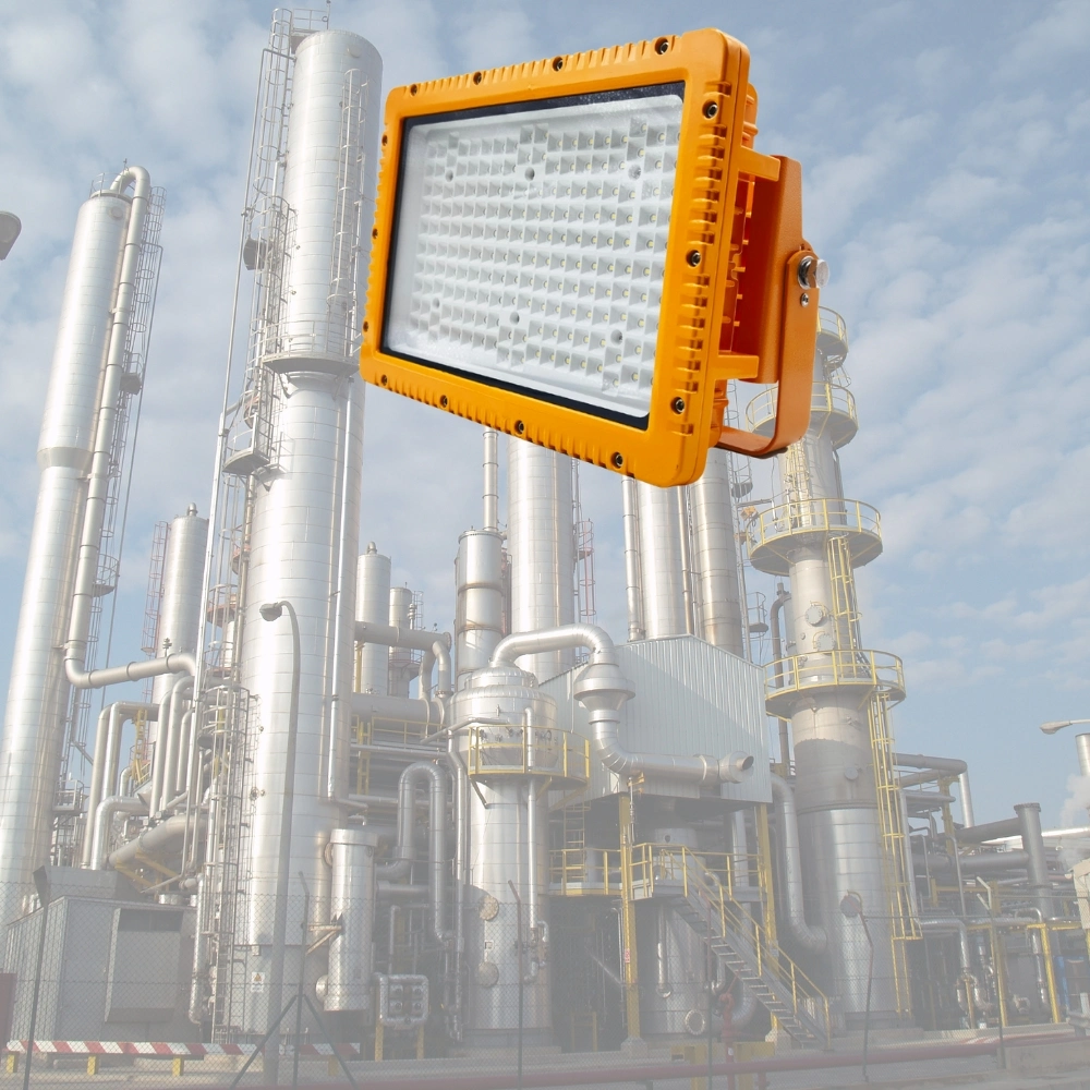 LED Explosion Proof Light Atex Certified High Power ADC12 Aluminum Housing Zone 1 Zone 2 LNG Gas Station Oil Industry