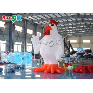 Festival Party Decor White Inflatable Cartoon Characters 13ft Animal Chicken