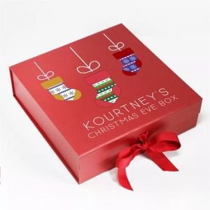 Cardboard Christmas Eve Sweet Box Gravure Printing Custom Logo