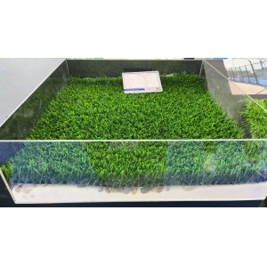 Non-infilled Artificial Turf With Shock-absorbing Mat For Sports Fileds