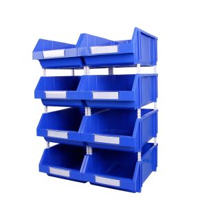 Solid Box Style Plastic Bins for Easy Sorting and Storage in Office or Warehouse