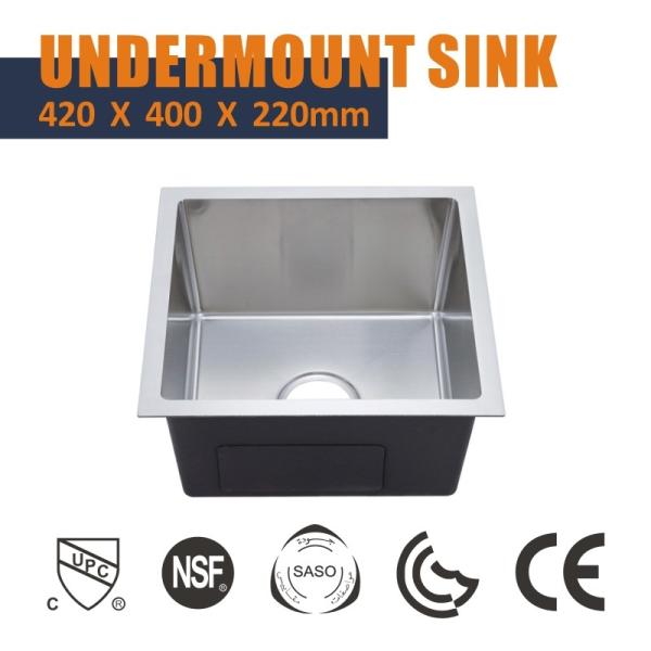 Buy 16 x 16 Undermount Stainless Steel Kitchen Sink Rectangular 42x40 Single Bowl at wholesale prices