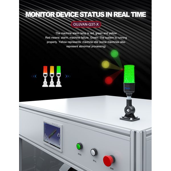 CNC Machine Signal Tower Lamp 3 Color Indicator Warning Alarm Tower Light