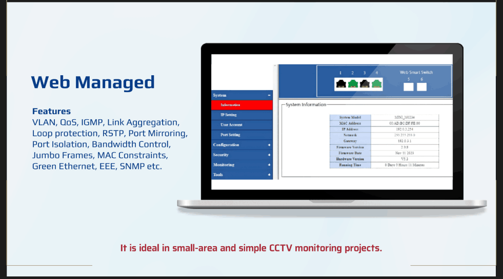 6 Port Gigabit Managed Industrial Fiber Switch SFP Fiber RSTP Manageable Rugged Case