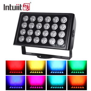 8X15W RGBW 4-in-1 LED Waterproof Floodlight DMX Control Flat Spotlight