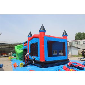 8 to 13 Years Age Range Commercial Grade PVC Bounce House With Slide For Party