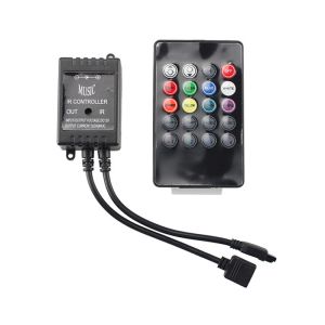 Music LED RGB Controller 3CH 20 Key IR Remote Control For Home Decoration
