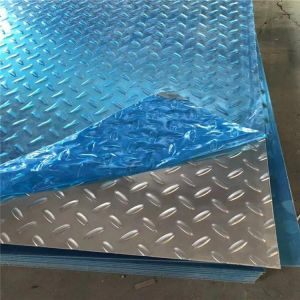 T851 Embossed Aluminum Sheet Plate 5 Bars Diamond Checkered