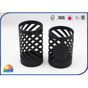 Black Customized Special Paper Packaging Tube Hollow With Inner Tray