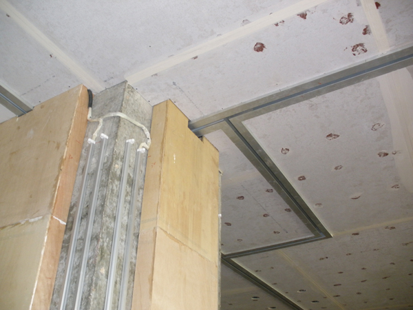 Fabric Wooden Exhibition Partition Wall Gypsum 100 mm Thickness Panel