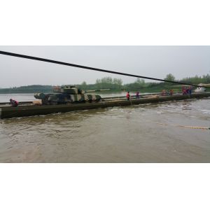 104m Temporary Floating Bridge Tracked Load 60t Fast Erectiion Emergency