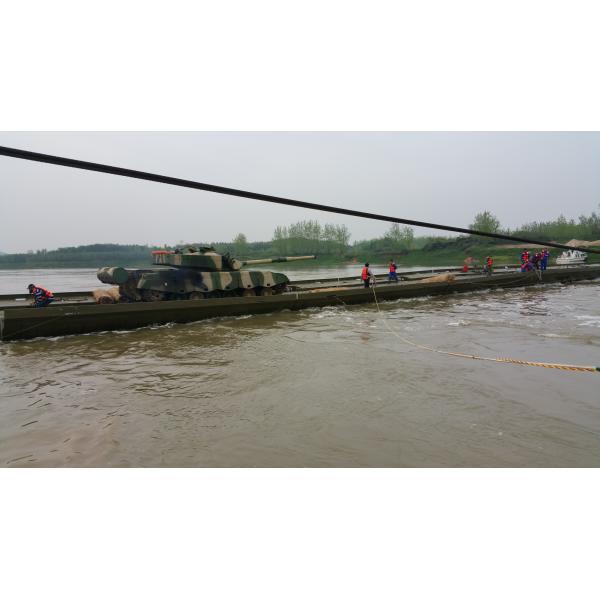 104m Temporary Floating Bridge Tracked Load 60t Fast Erectiion Emergency