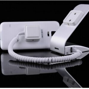 COMER antitheft devices silvery cell phone stand with alarm for shop display