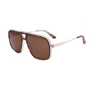 145mm Aviator Gradient Sunglasses , Uv400 Protection Acetate And Metal