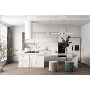 Modular Kitchen Cabinet Set with Sink Faucet and Drawer Basket