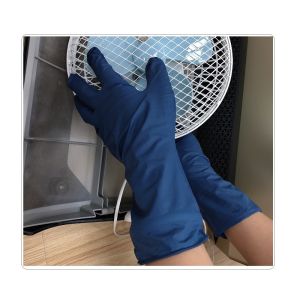 Long Blue Disposable Thick Work Nitrile Gloves For Light Industry