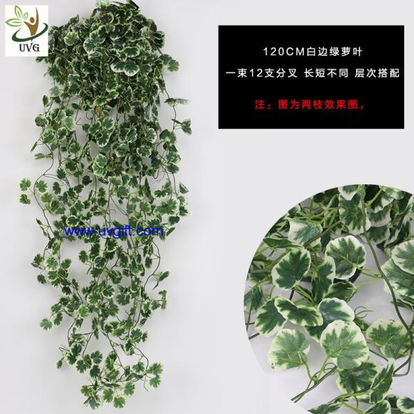 Buy UVG home garden use 120cm long fake vine plants artificial ivy with silk leaves for wall decoration AHP01 at wholesale prices