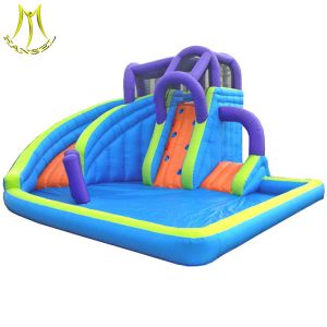 Hansel popular outdoor commercial bouncy castles water slide with pool fr