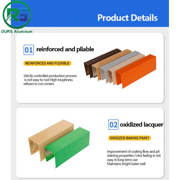 Environmental Friendly Linear Suspended Metal Ceiling 0.9mm White Aluminum