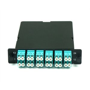 24 Core MTP To LC Cassette Optical Fiber Panel MTP MPO Connector