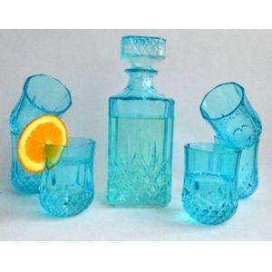 Quality GLASS WINE DECANTER WITH 4 CUPS for sale