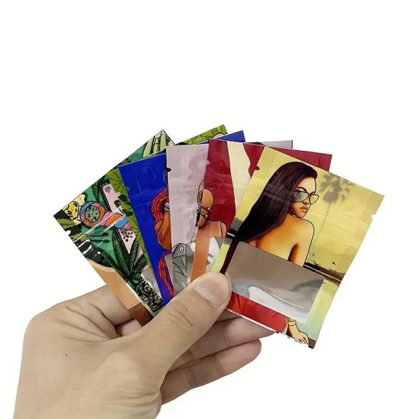 Customized Printing 3.5 Mil Zip Lock Mylar Pouch For Food And Snacks Storage