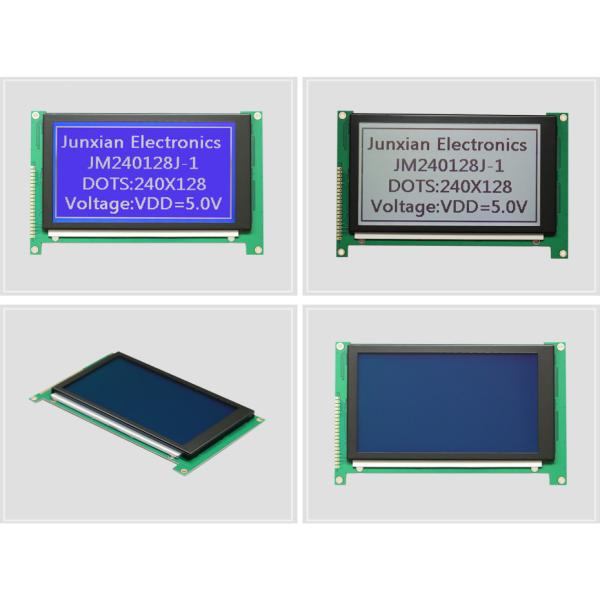 Industrial 240x128 Graphic LCD Module Blue Monochrome LCD Panel With STN FTTN Display