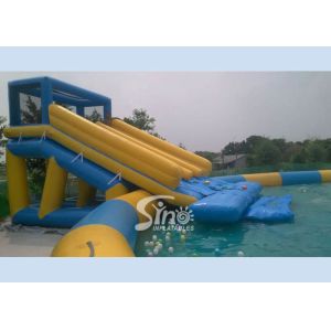 15m Dia. Pool Kids N Adults Big Inflatable Water Park On Land For Outdoor Rental
