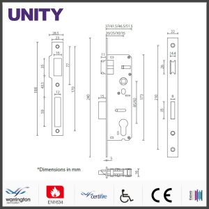 Fire Test Mortice Door Lock Anti-thrust Nightlatch CE Marking Satin Stainless