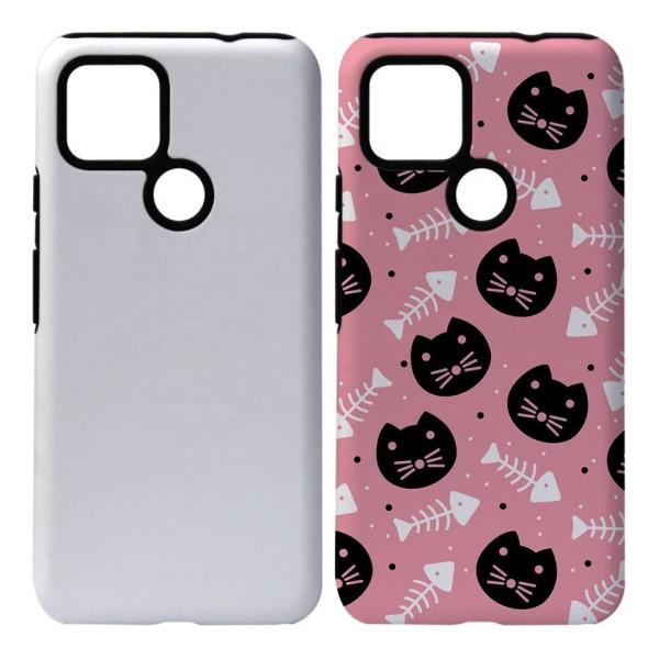 Buy White Glossy Matte Sublimation 3D 2 In 1 Tough Phone Case For Google Pixel 8 7 6 Phone Case Blanks Sublimation at wholesale prices