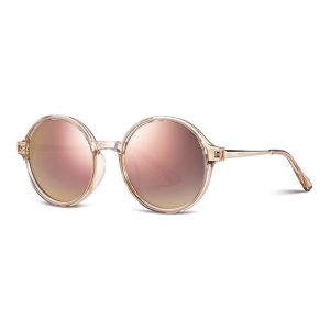 Round Pattern Glass Polarized Sunglasses , Polarized Sunglasses Metal Frame