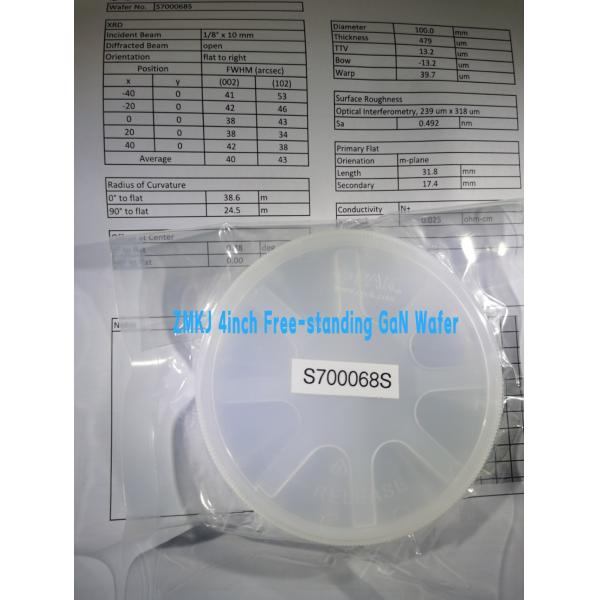 Free Standing HVPE Gallium Nitride Wafer GaN Substrates 4inch