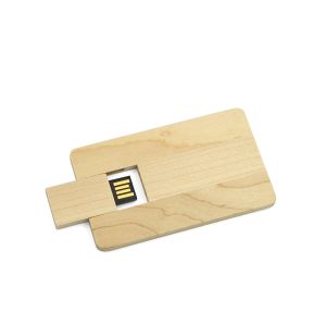 Card Wooden USB Flash Drives with Logo Printing