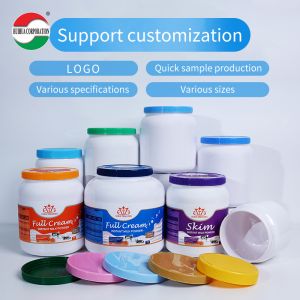 White 1000ml 2000ml 2200ml 2300ml 2625ml 4000ml PET Milk Powder Jar Whey Protein