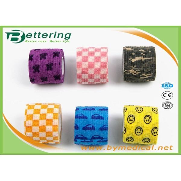 Buy Coloured Veterinary Elastic Cohesive Bandage Non Woven Various Patterns Available at wholesale prices