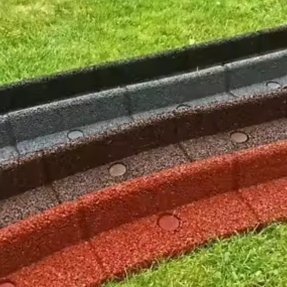 Recycled Rubber Landscape Edging 1200x100mm Black