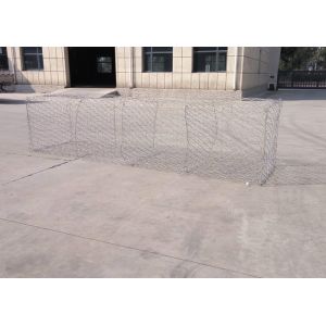 Double Twist Metal Gabion Baskets Galfan Coated Surface Treatment Gabion