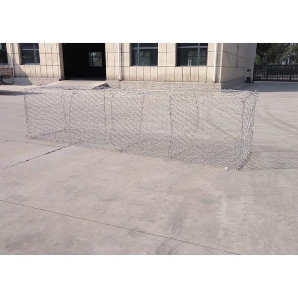 Double Twist Metal Gabion Baskets Galfan Coated Surface Treatment Gabion