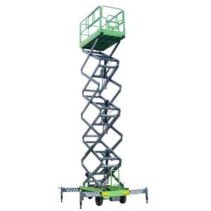China 12M Mobile Scissor Lift With Pulling Device on sale