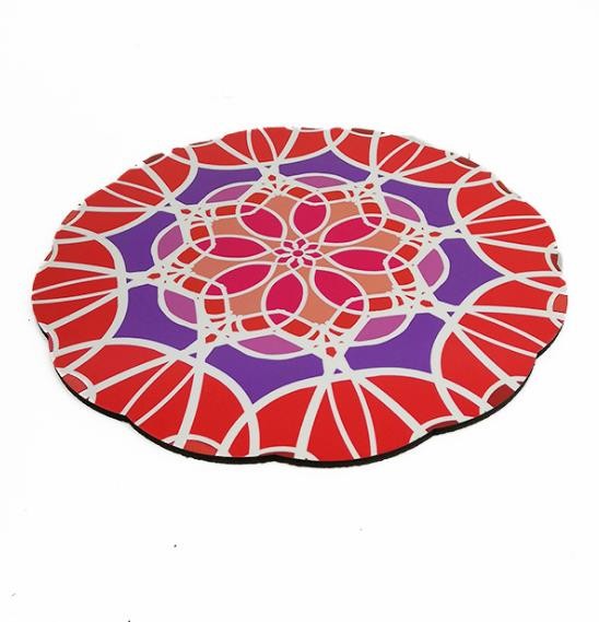 Buy 4m Thickness Lace Round Blank Sublimation Placemats at wholesale prices