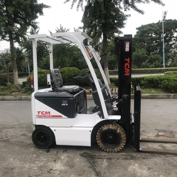 Buy TCM 15 Used Electric Forklift With 3m 1.5Ton Lifting Machine With Core Engine Component Powerful Battery at wholesale prices