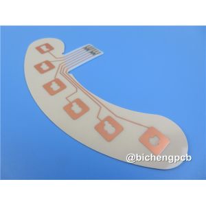 Adhesiveless Polyimide Flexible PCB 0.13mm With Yellow Coverlay